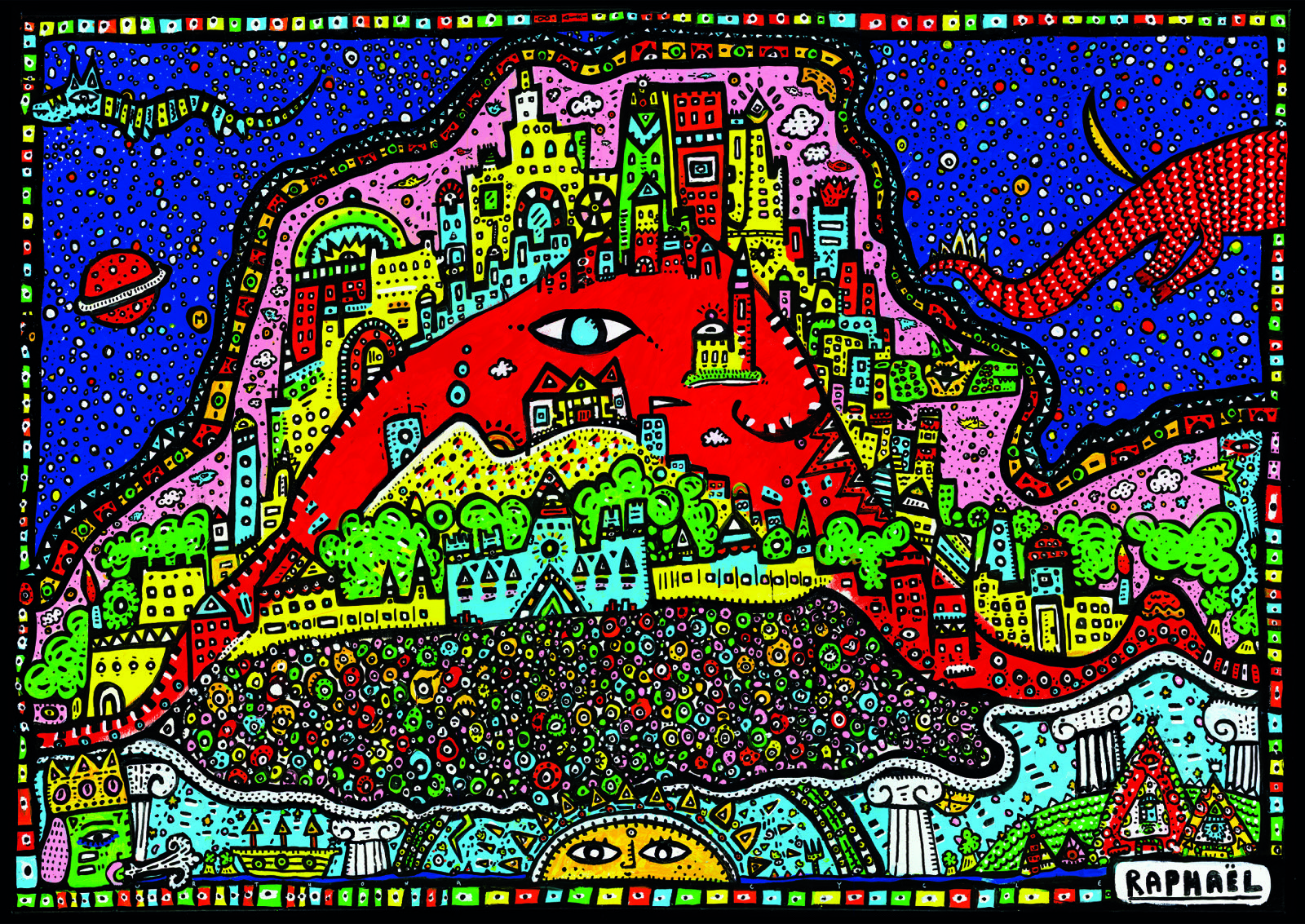 La Cité de la Fontaine, œuvre de Space Raphaël