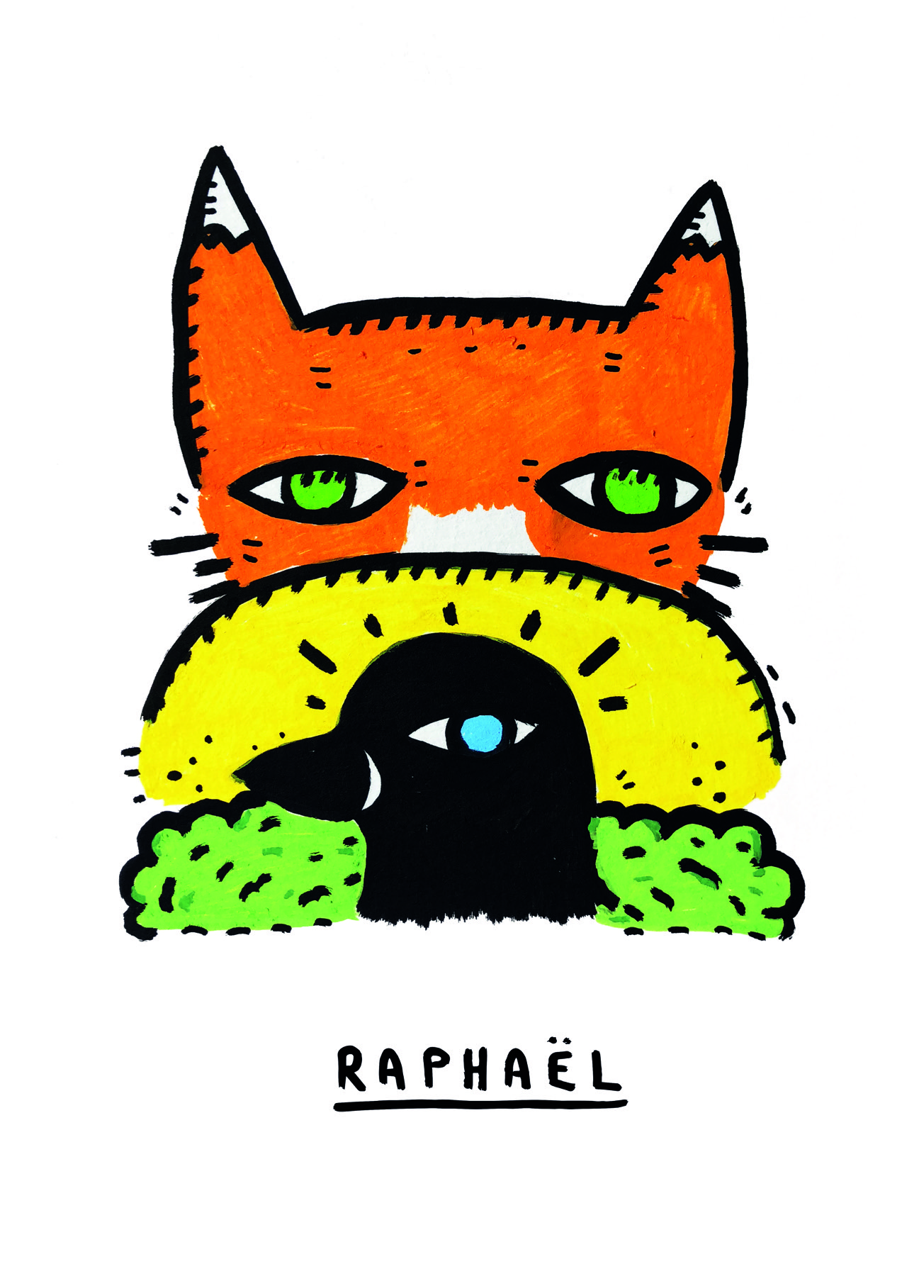 Le Corbeau et le Renard, œuvre de Space Raphaël