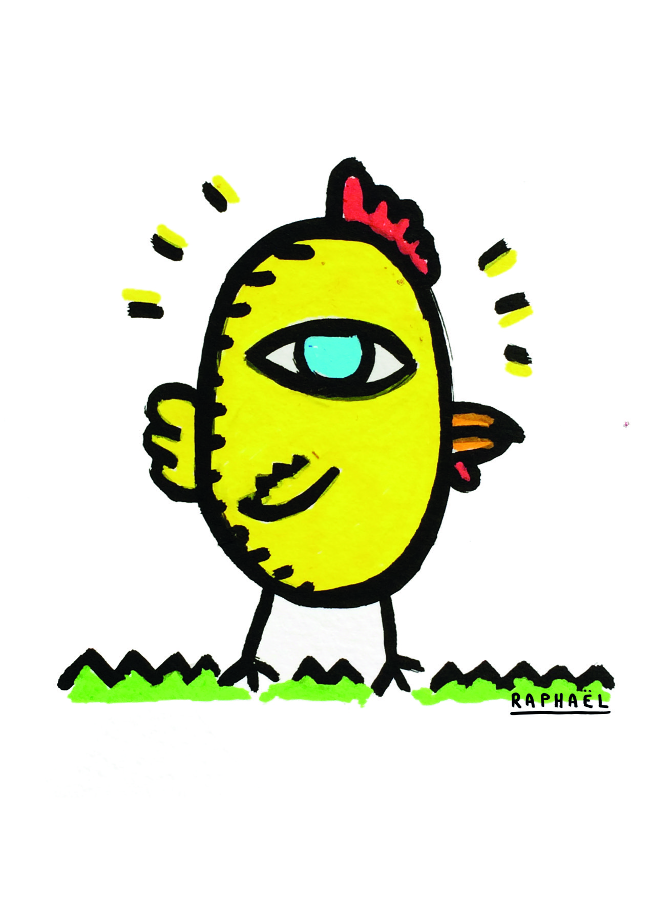 La Poule aux œufs d’or, œuvre de Space Raphaël